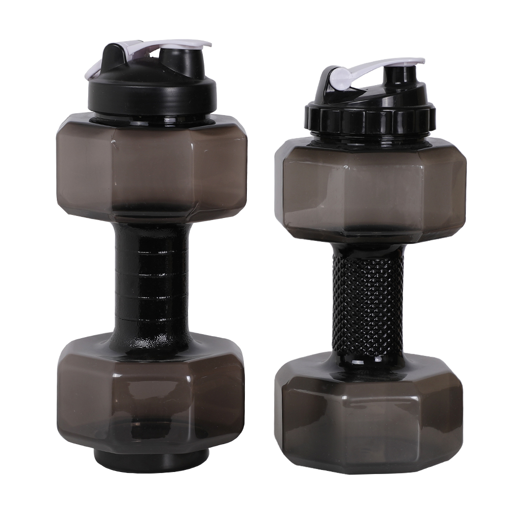 Garrafa de &aacute;gua com haltere para esportes ao ar livre, 75 on&ccedil;as, academia, grande capacidade, PETG, esportes, fitness, exerc&iacute;cio, jarro