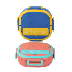 Bento Box per bambini in acciaio inossidabile dal design a 3 scomparti con posate portatili