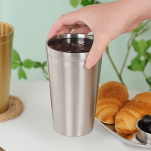 304 Chuma cha chuma cha pua Mug mug stackable mara mbili ukuta wa kahawa tumbler reusable chuma bia vikombe mug mug