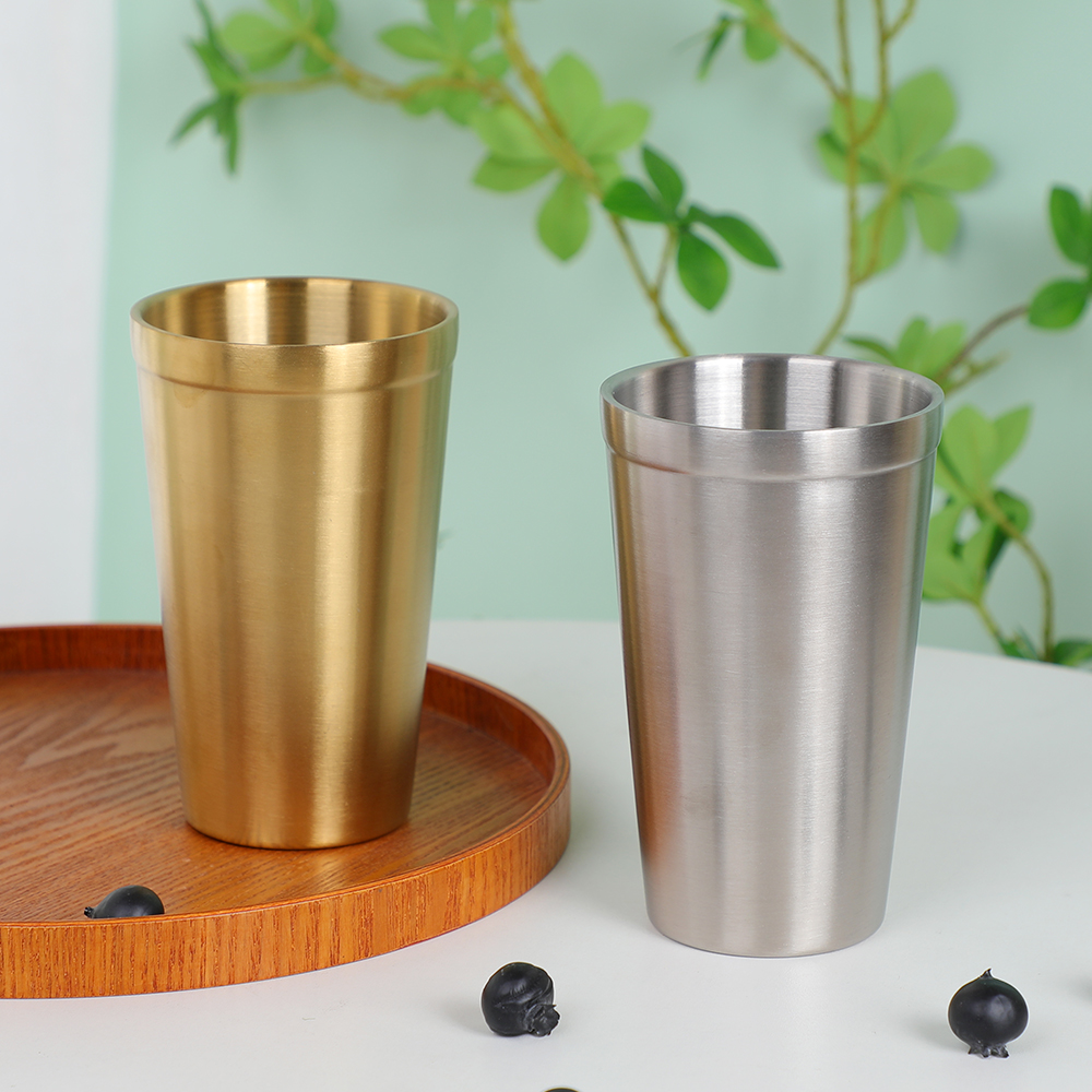 Vasos irrompibles de acero inoxidable de 17OZ, vasos de cerveza irrompibles, apilables y duraderos