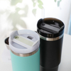 Vaso hervidor de acero inoxidable 304 con asa y tapa con pajita