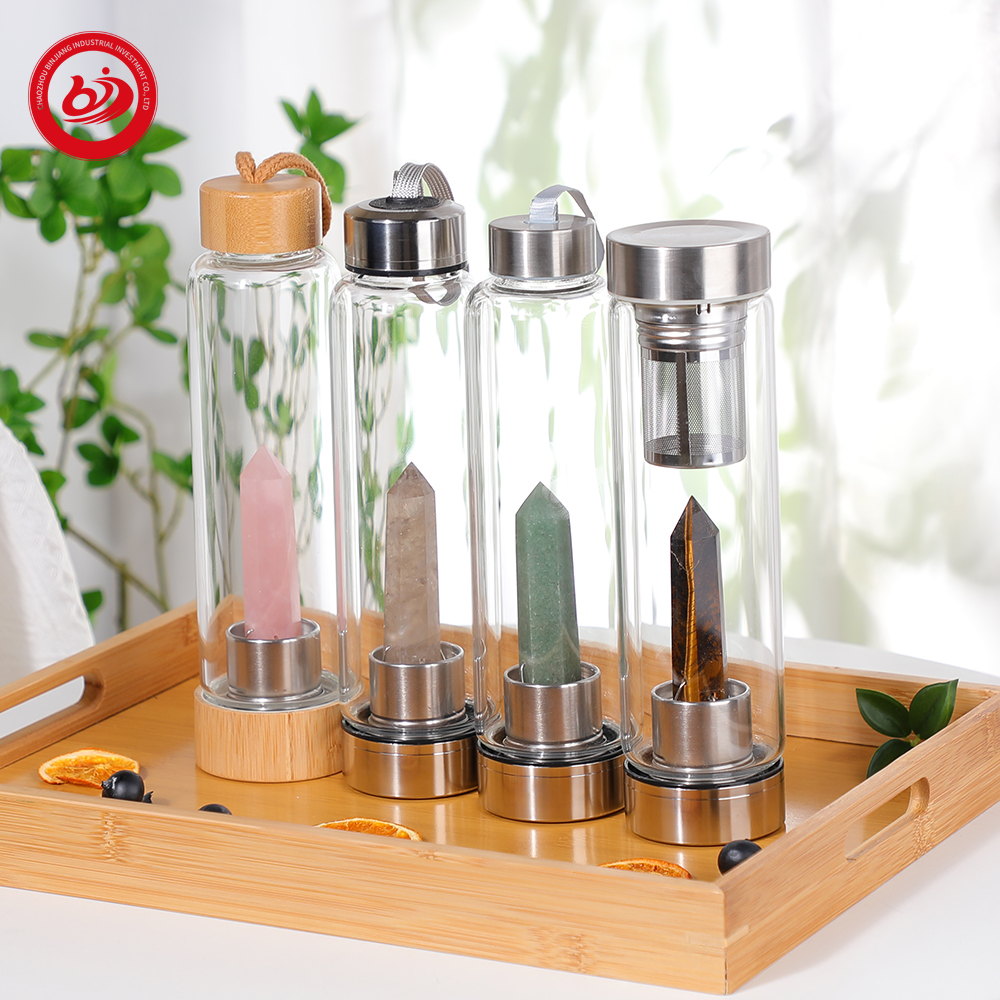 Bottiglia d'acqua in vetro borosilicato ad alta resistenza al calore e a tenuta stagna