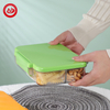 4 opdelte rum Bento Box BPA-fri plastik madpakke