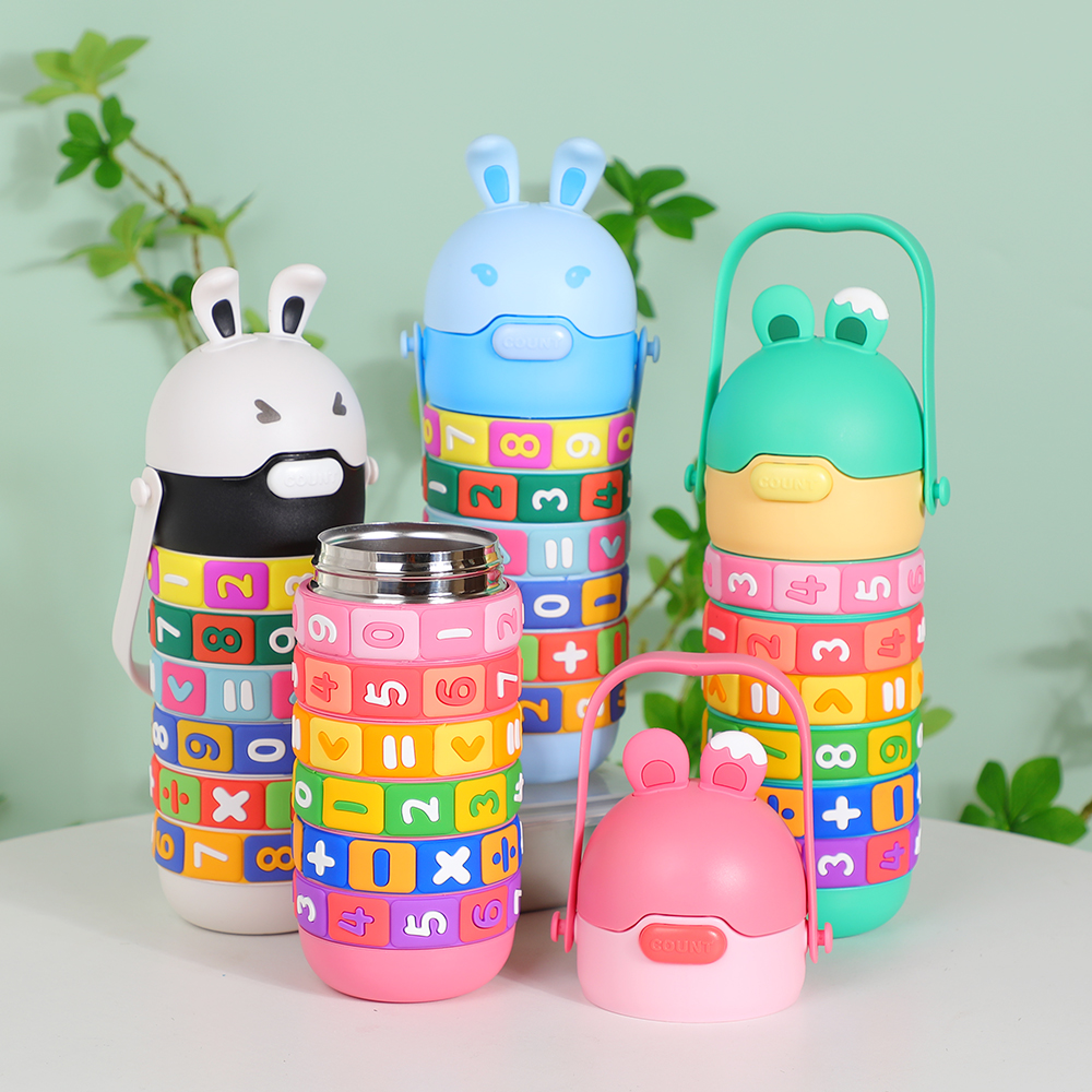 Botol Air Kanak-kanak dengan Tudung Jerami & Penanganan Melegakan Tekanan