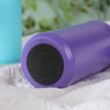 Isolierte Metallwasserflasche mit Strohhalm
