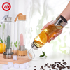 Crystal Glass Water Bottle Energy Quartz Gemstone Water Bottle with Changeable Natural Crystal Centre for Health and Health