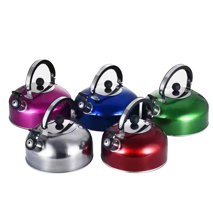 Hou 304 Kowiri tira 2.5 Ririta Whistle Tea Kettle mo te Umu Kohuatanga Wai Wera me te Putea Matao He Kakau Harotoroto