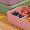 Silikonov&aacute; krabička Bento, opakovaně použiteln&aacute;, 3 přihr&aacute;dkov&aacute; silikonov&aacute; krabička na oběd Bento s v&iacute;kem