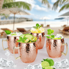 Caneca de cobre copo de cobre puro feito &agrave; m&atilde;o com uma superf&iacute;cie pintada martelada suave l&aacute;bios redondos al&ccedil;a ergon&ocirc;mica com ader&ecirc;ncia s&oacute;lida
