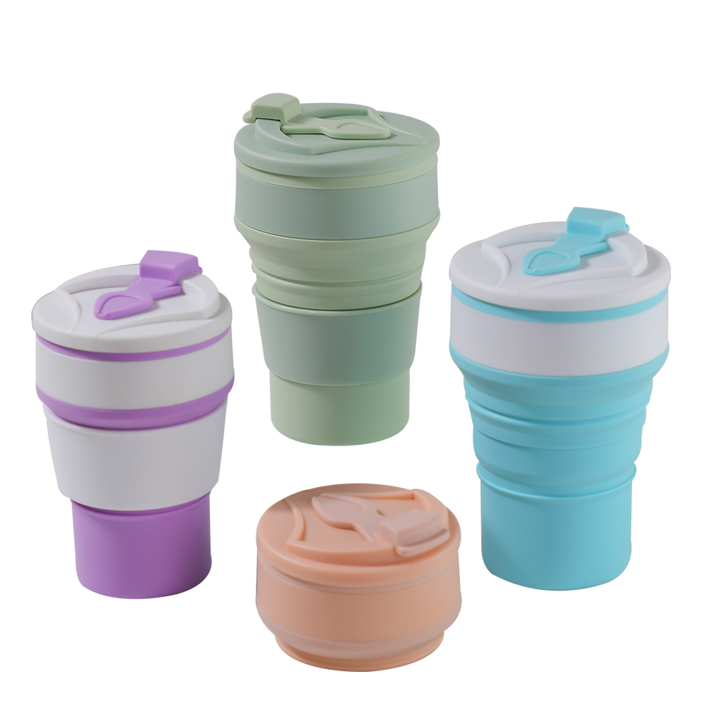 Складная силиконовая бутылка для путешествий для горячих и холодных напитков