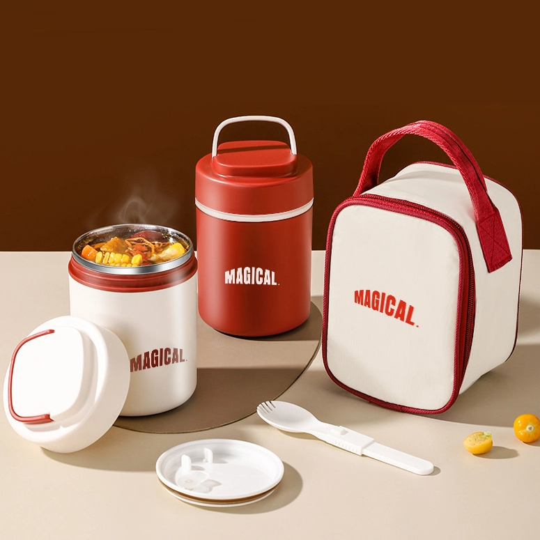 Азық-түлік ыдысы - 500 мл вакуумды оқшауланған баспайтын болаттан жасалған түскі ас термосы